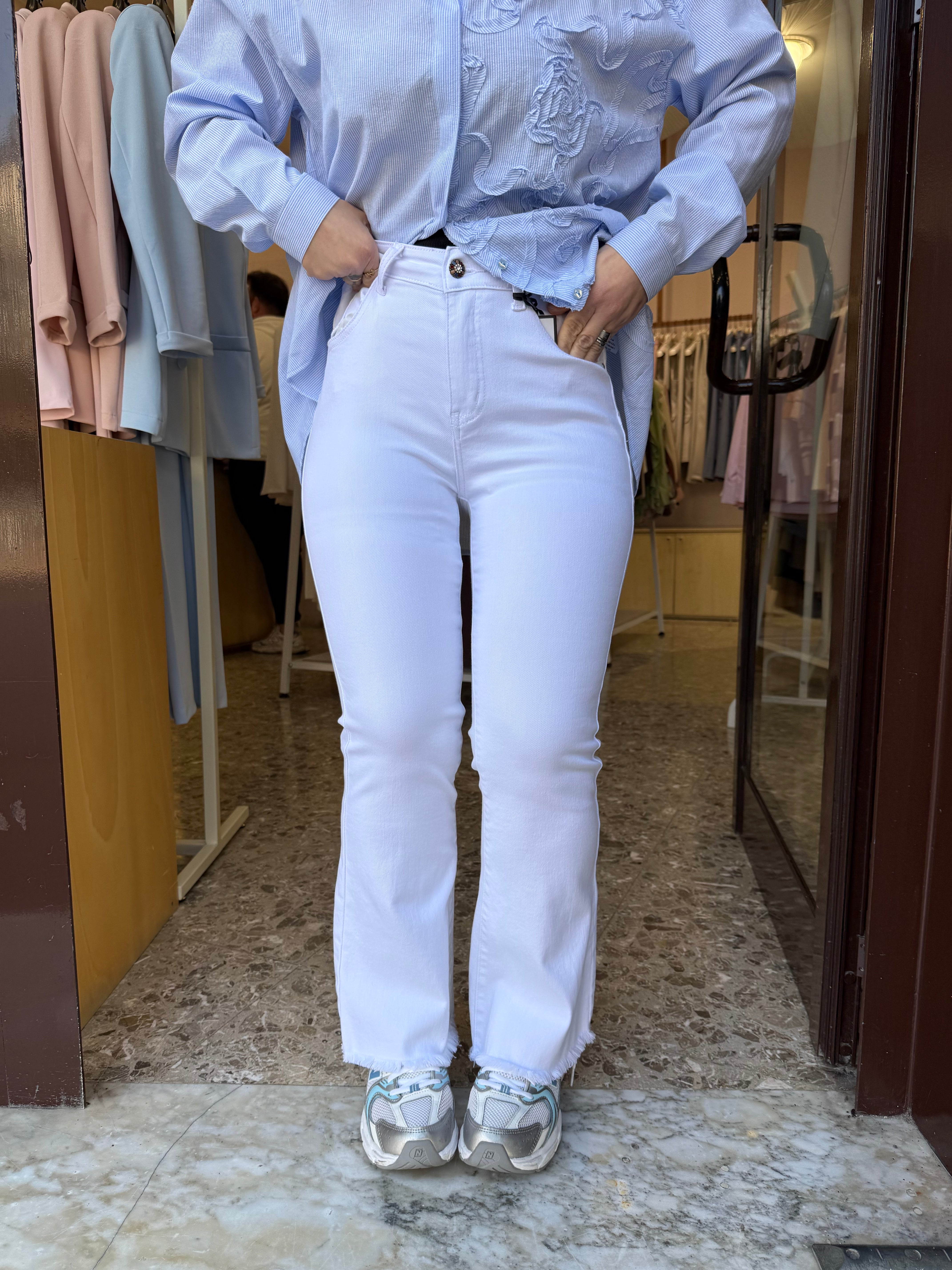 Jeans In Cotone Trombetta Indigo FC
