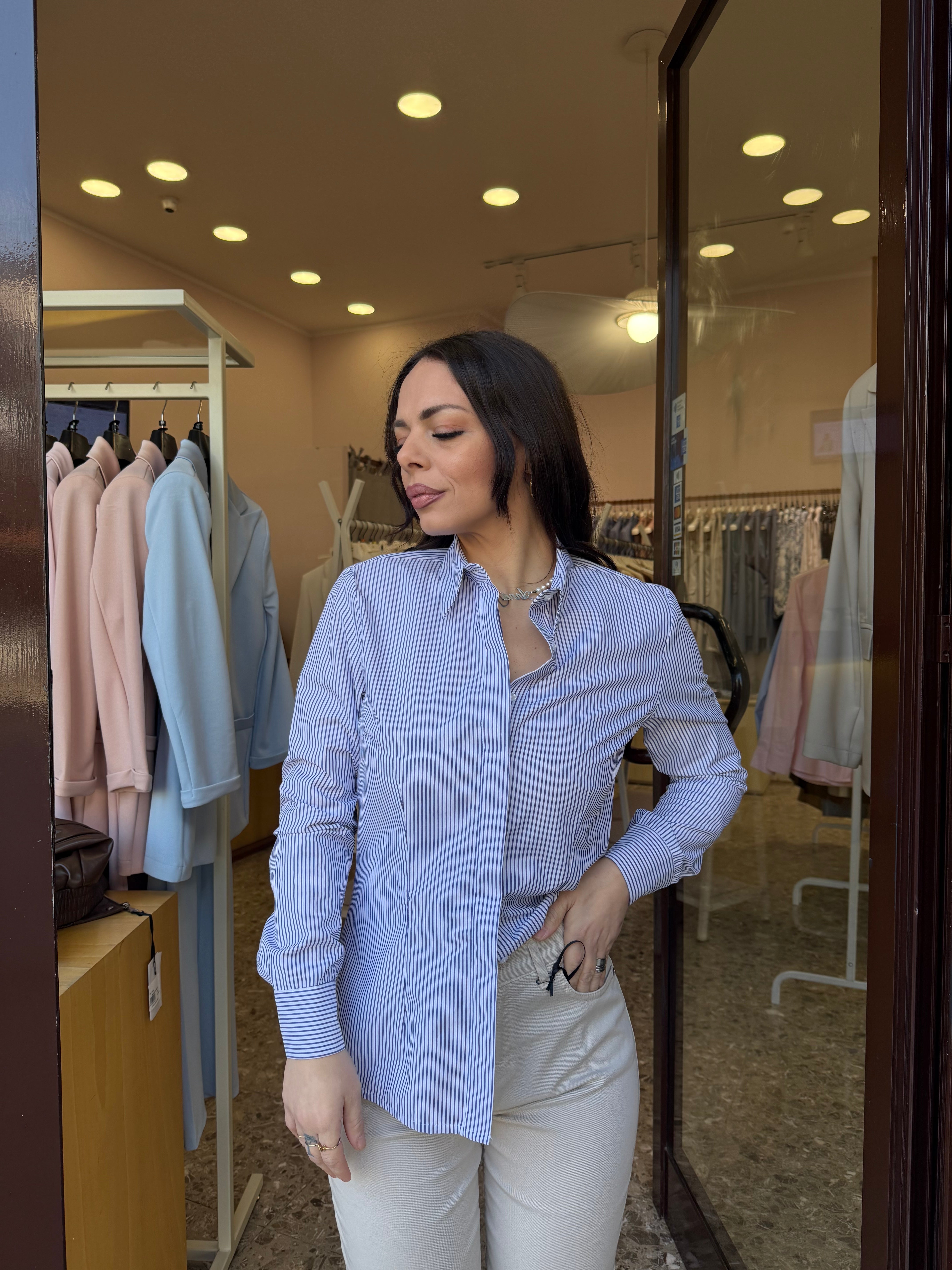 Camicia rigata Iris FC