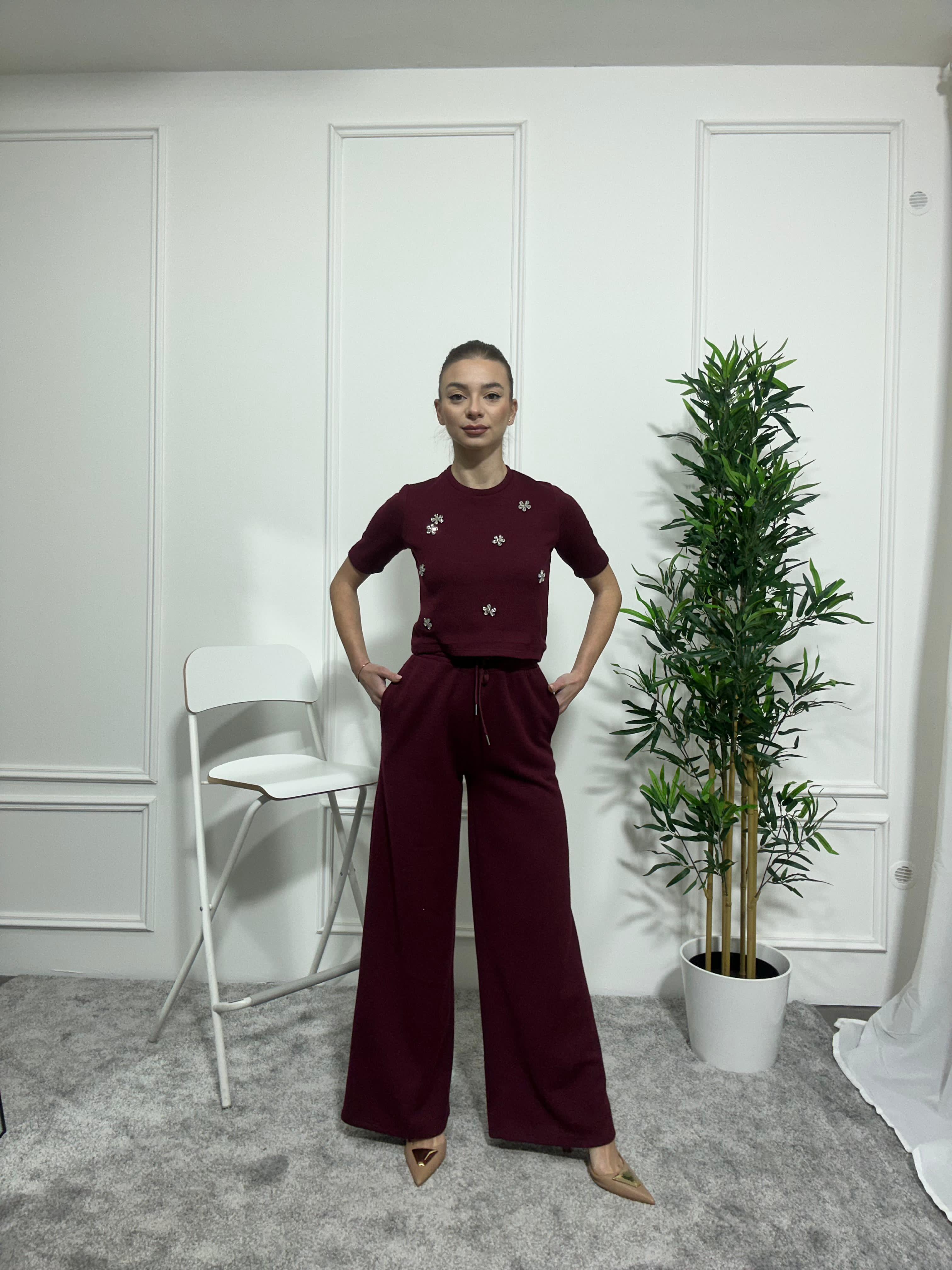 Pantalone misto lana chic