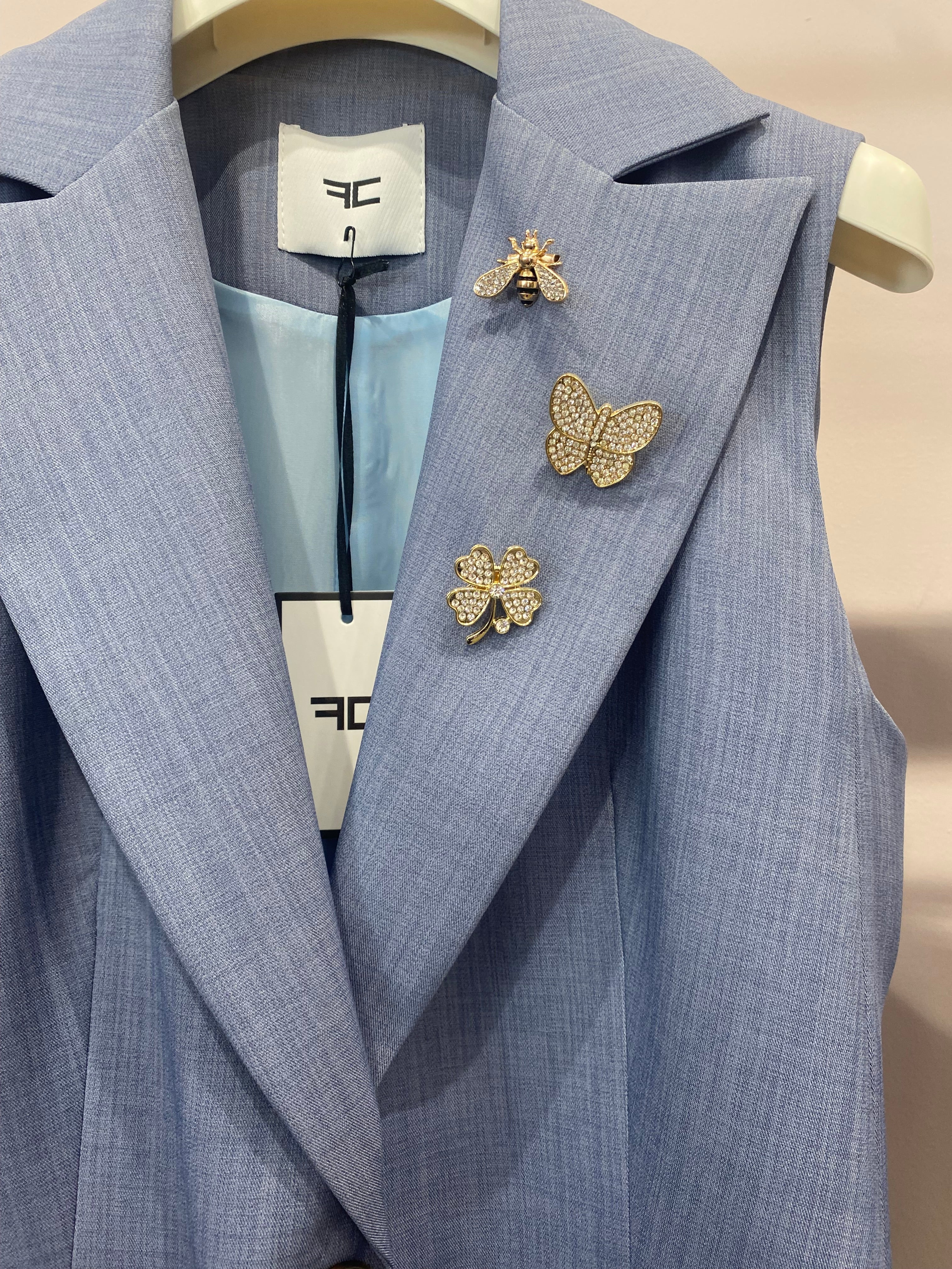 Tailleur Sole Gilet/Pantalone Palazzo corto