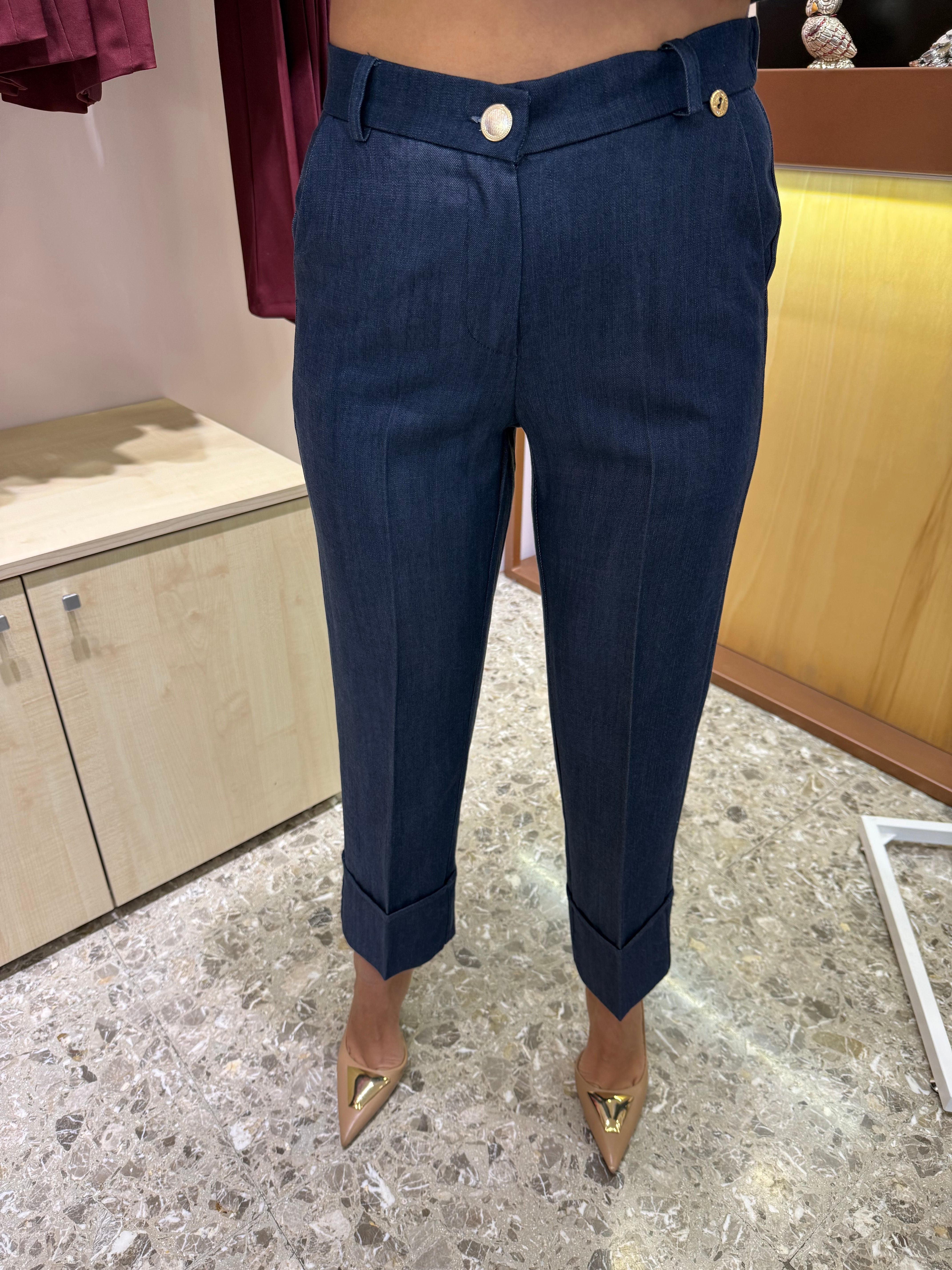 Tailleur Terry 3 pz denim risvolto