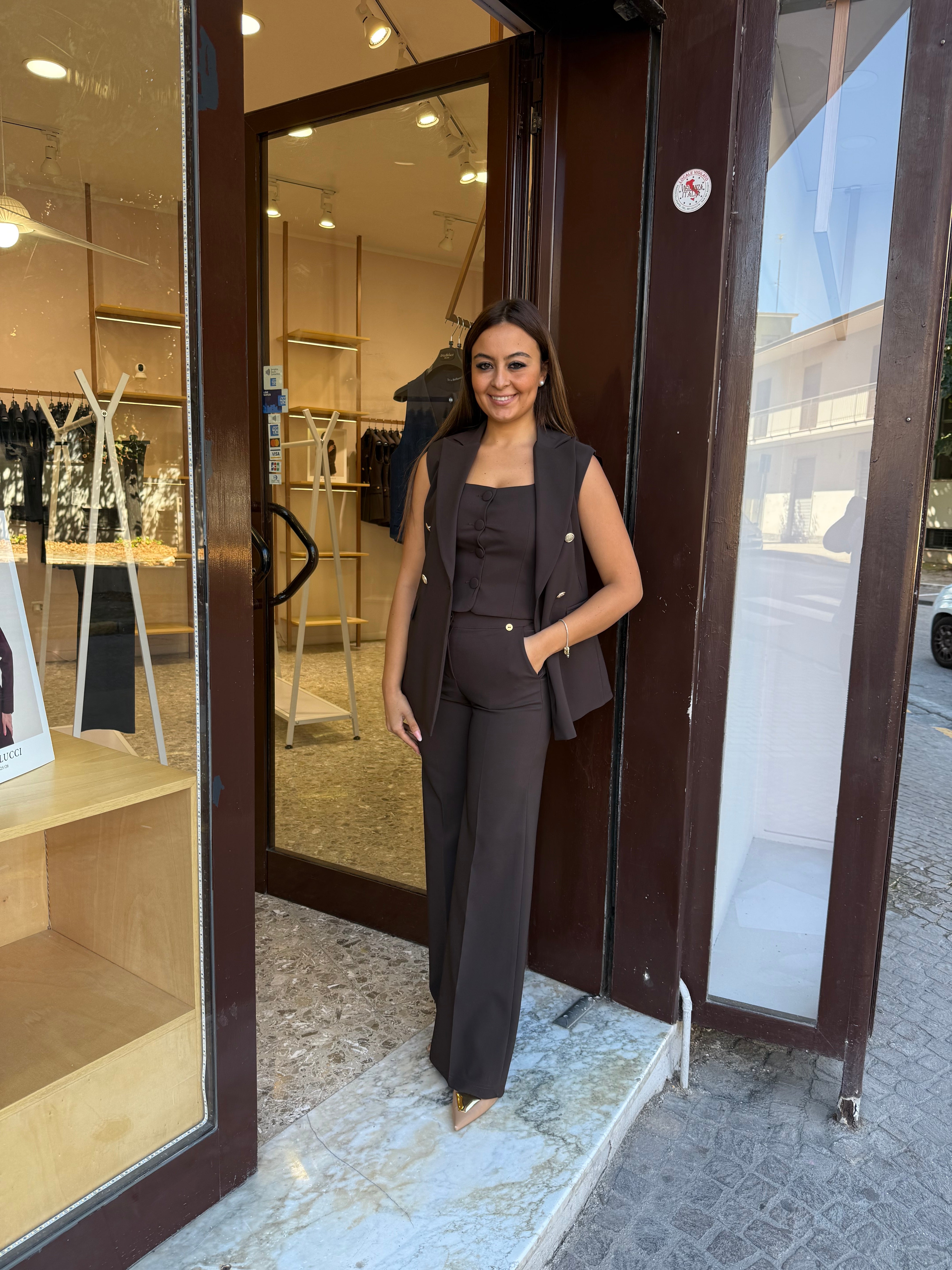 Tailleur Erica 3 pezzi palazzo