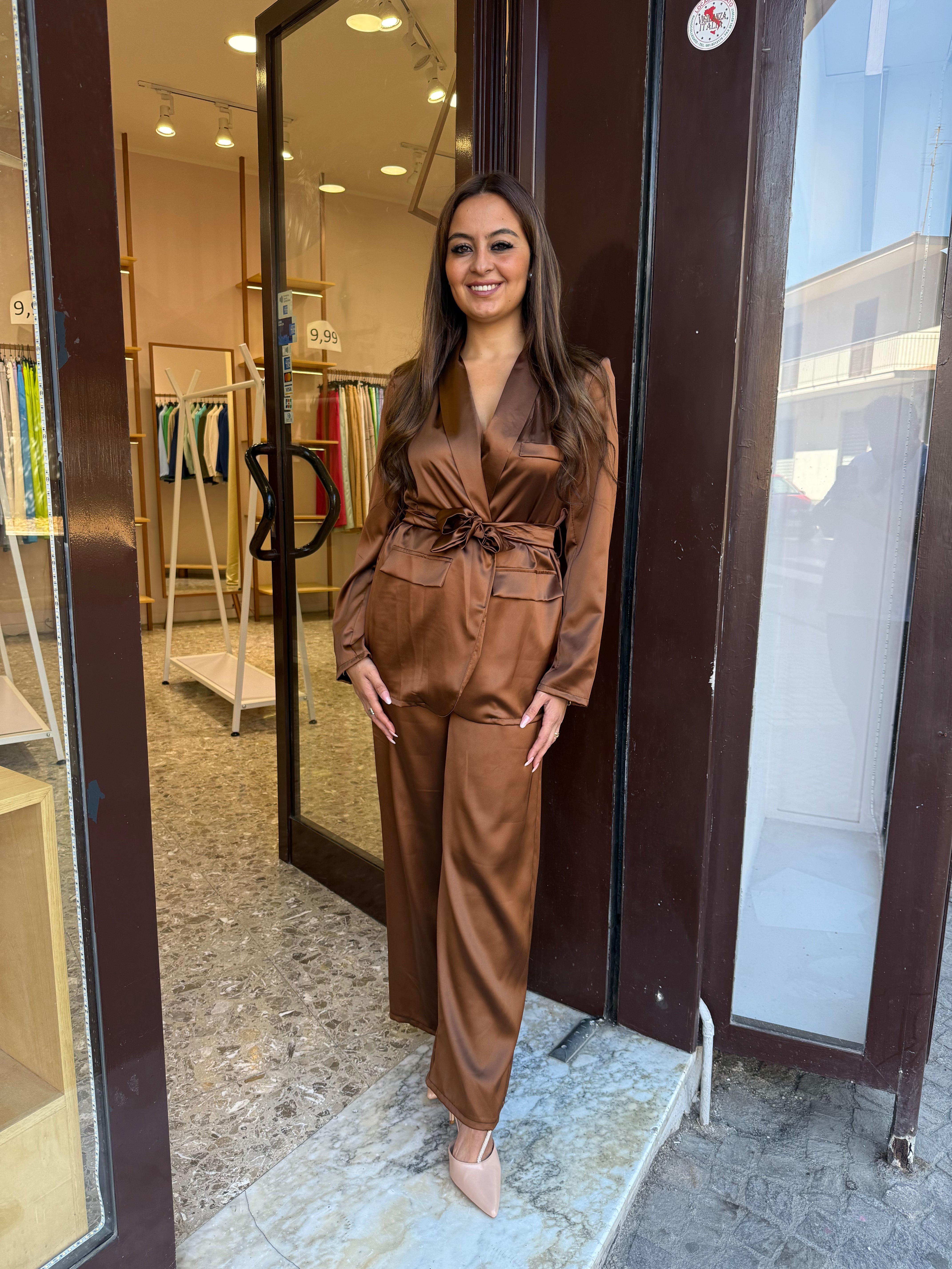 Tailleur raso Carmen